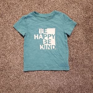 Cat & Jack teal BE HAPPY BE KIND graphic tee size 18 months in great condition